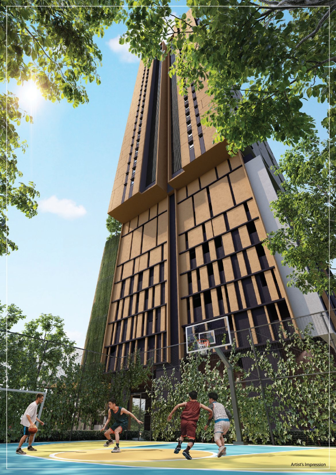 D'Evia tower and Ripple Court basketball facility